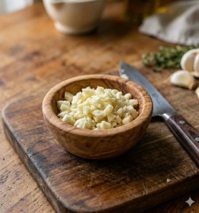 Chopped Fresh Garlic