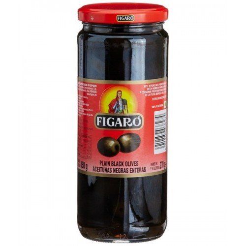 Figaro Plain Black Olives (450g)