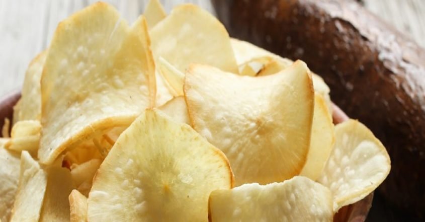 Home Made Coconut oil Fried Tapioca Chips