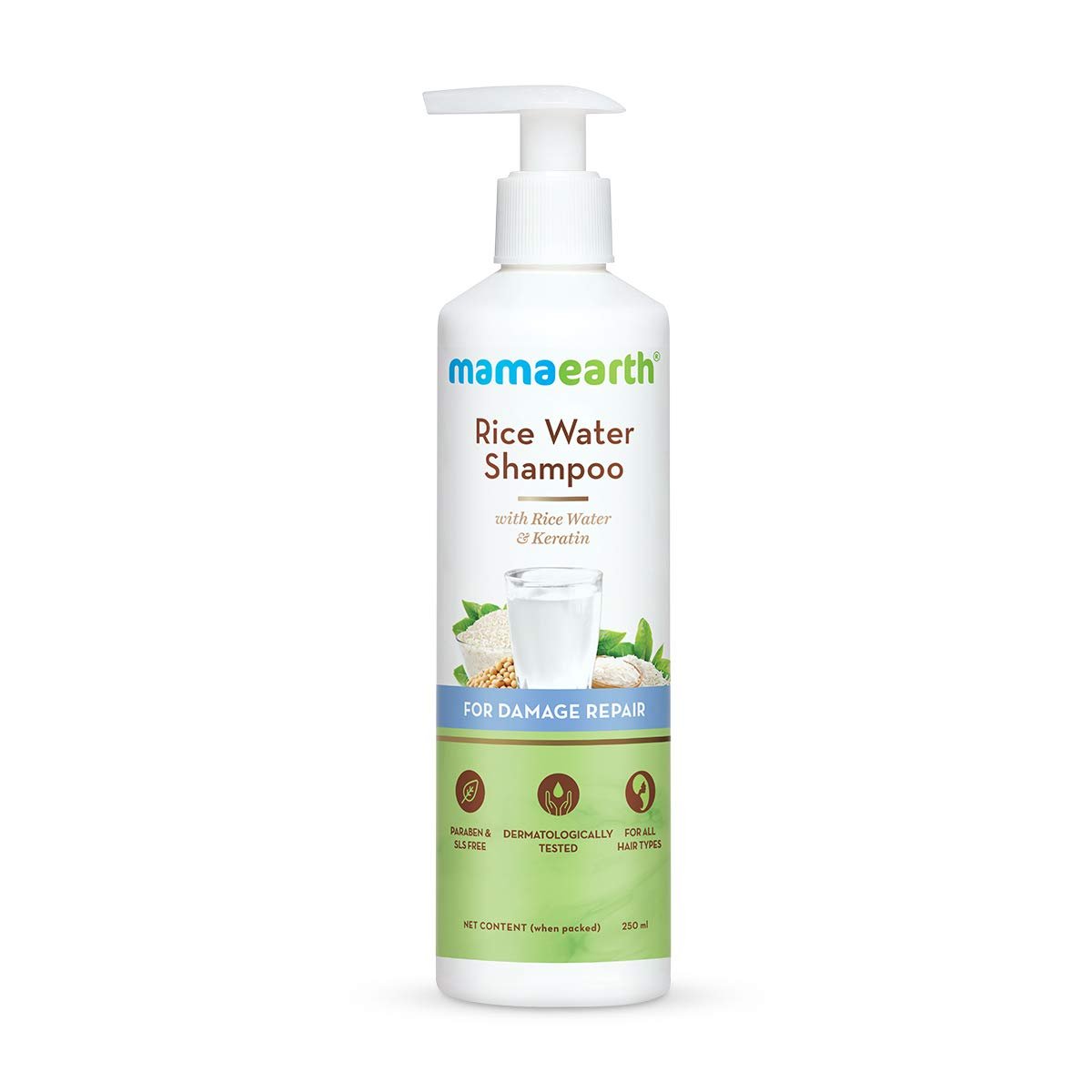 Mamaearth Rice Water Shampoo For Damage Repair(200ml)